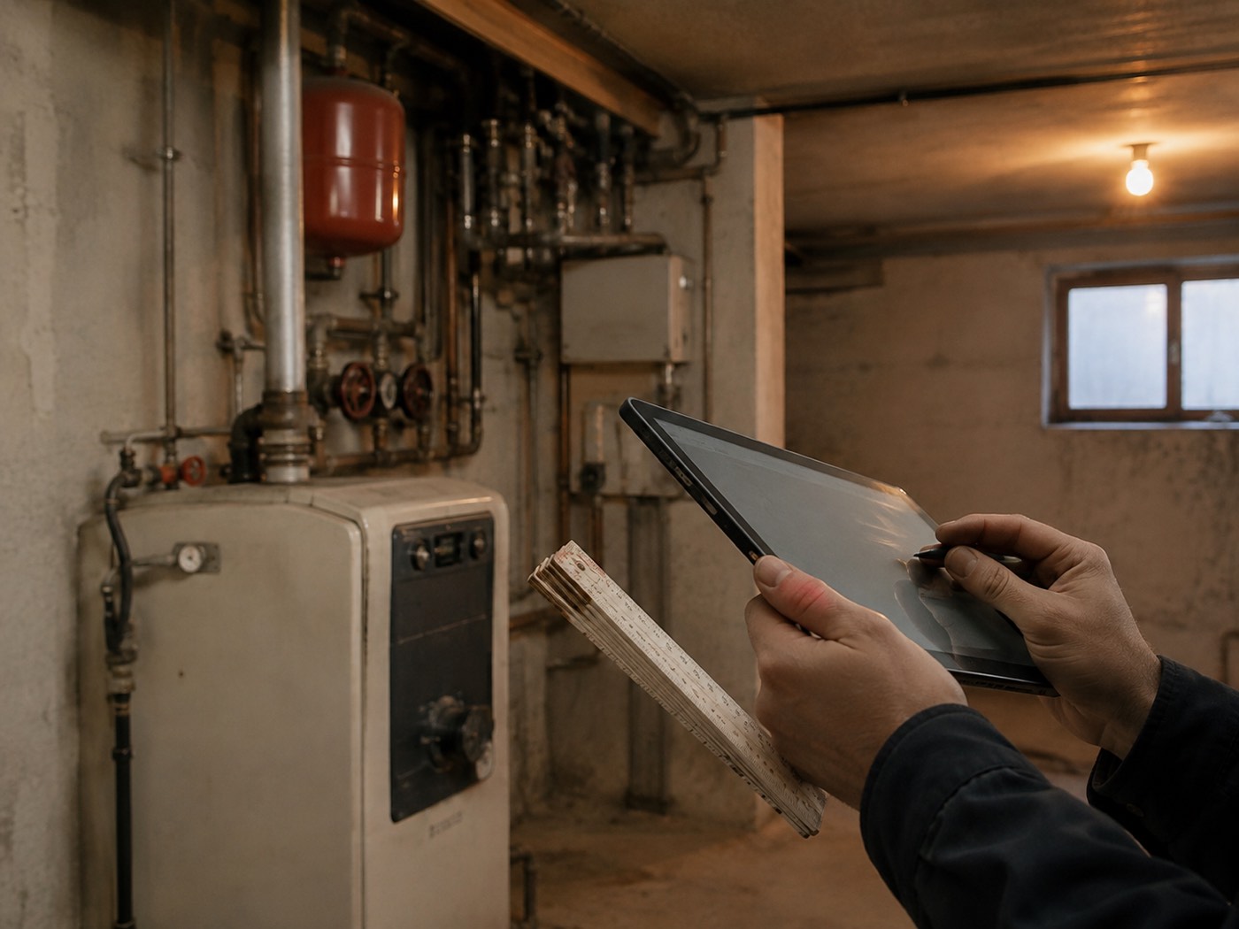 Un relevé de chauffage effectué dans une maison